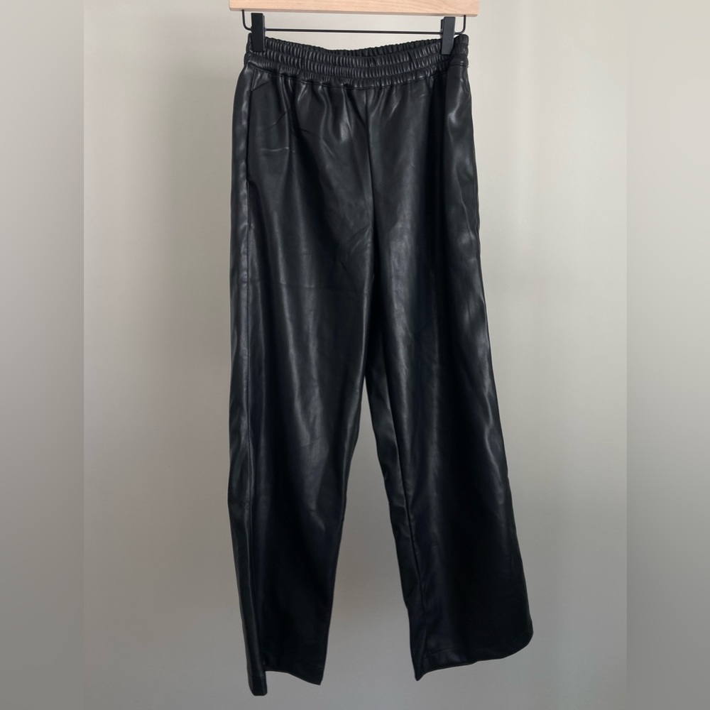 Pleather Pants with Pocket